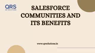 salesforce communities and its benefits