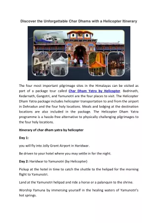 discover the unforgettable char dhams with