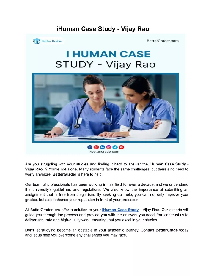 ihuman case study vijay rao