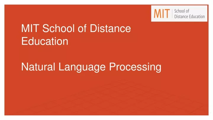 mit school of distance education