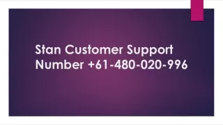 Stan Customer Support Number