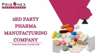 3rd Party Pharma Manufacturing Company | Prigonex Healthcare