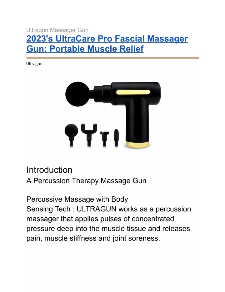 ultragun massager gun 2023 s ultracare