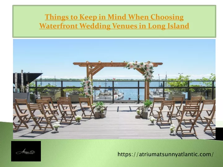 things to keep in mind when choosing waterfront