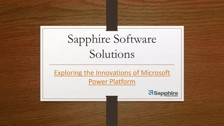 sapphire software solutions