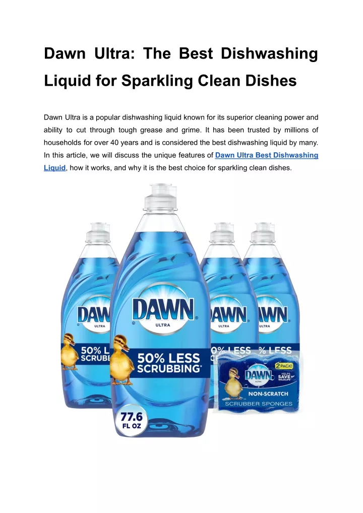 dawn ultra the best dishwashing