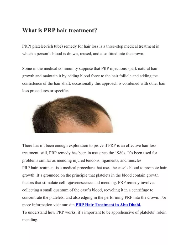 what is prp hair treatment