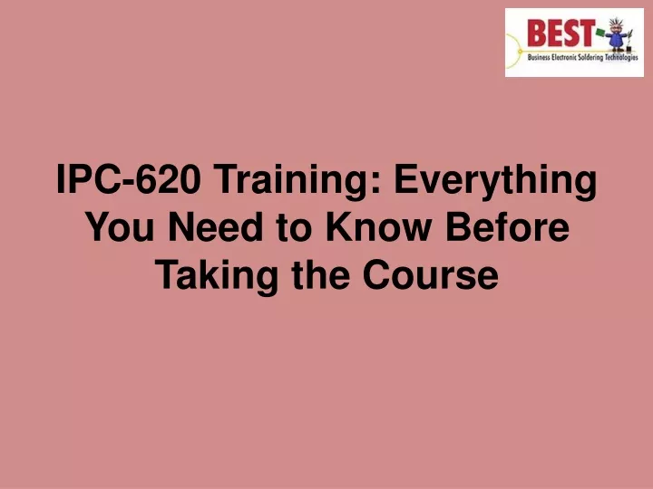 ipc 620 training everything you need to know