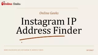 Instagram IP Address Finder