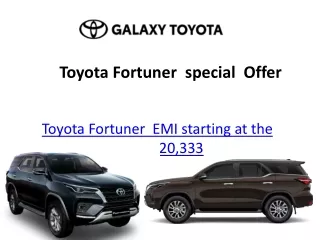 toyota fortuner offer ppt