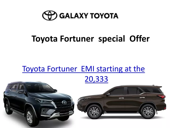 toyota fortuner special offer