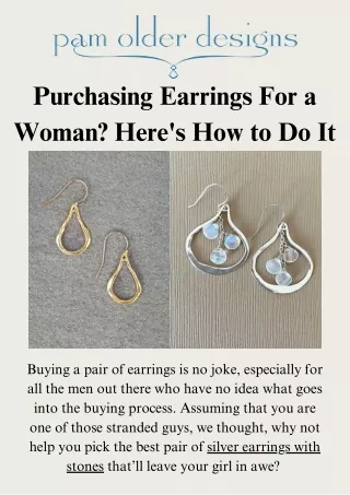 Purchasing Earrings For a Woman Here's How to Do It