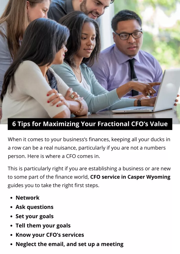 6 tips for maximizing your fractional cfo s value