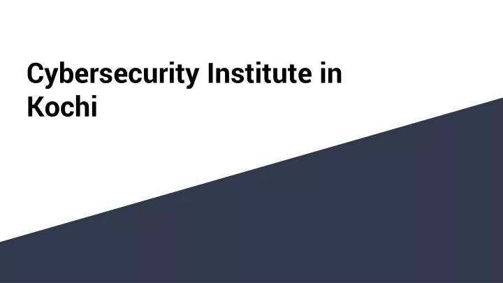 cybersecurity institute in kochi