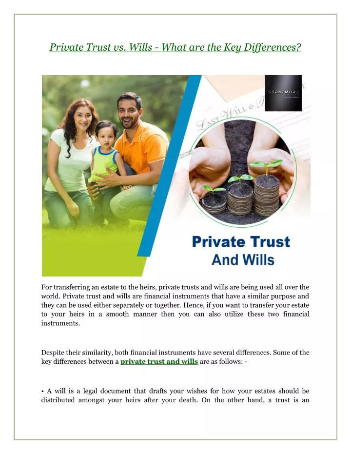 private trust vs wills what