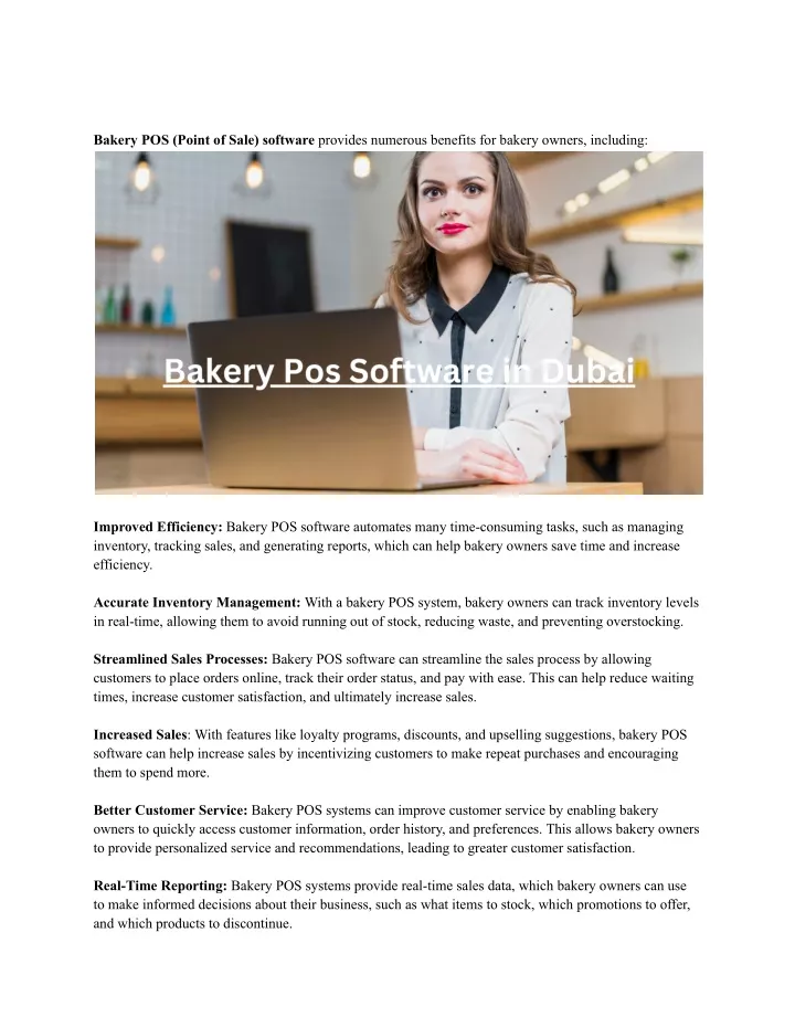 bakery pos point of sale software provides