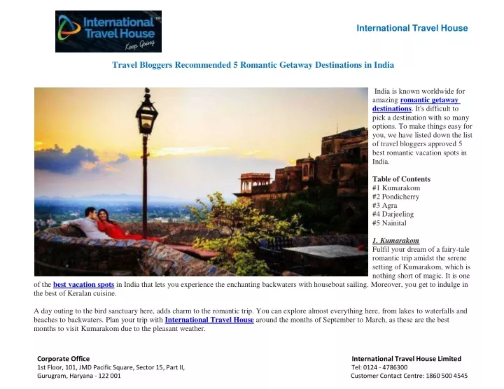 international travel house