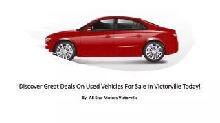 Used Vehicles For Sale In Victorville