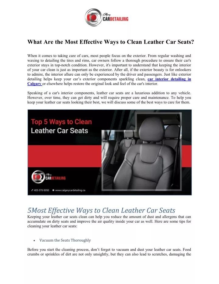 what are the most effective ways to clean leather