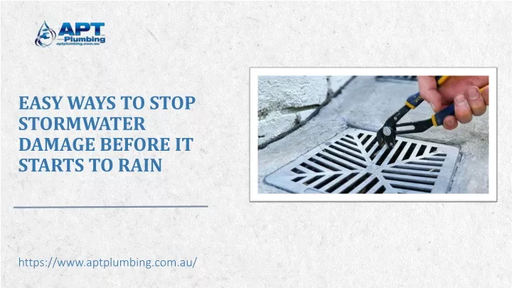 easy ways to stop stormwater damage before it starts to rain