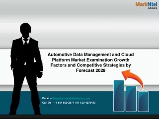 Automotive Data Management and Cloud Platform Market Examination Growth Factors
