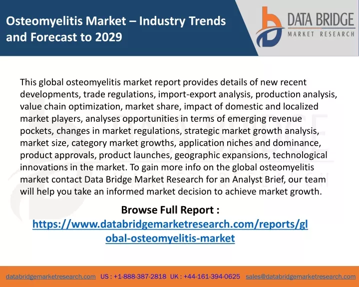 osteomyelitis market industry trends and forecast