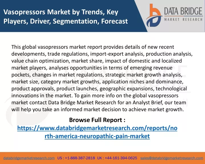vasopressors market by trends key players driver