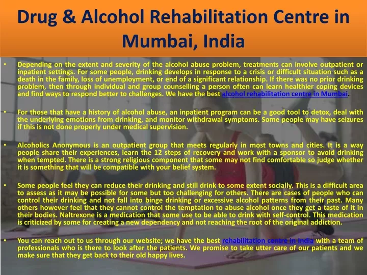 drug alcohol rehabilitation centre in mumbai india