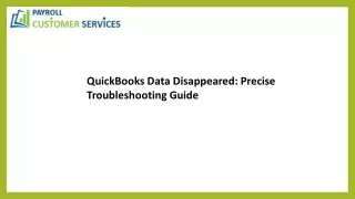 quickbooks data disappeared precise