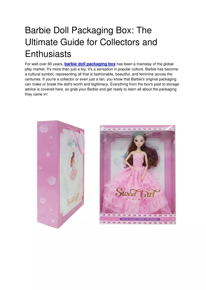barbie doll packaging box the ultimate guide