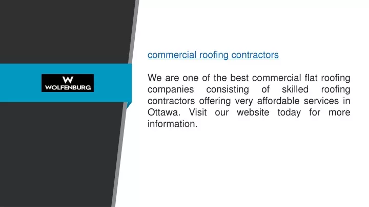 commercial roofing contractors