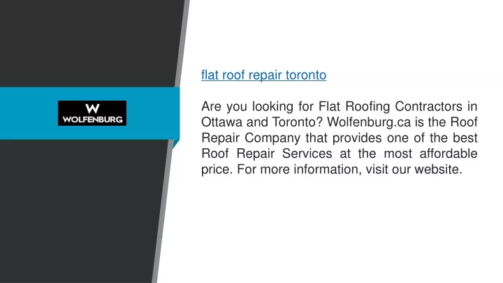 flat roof repair toronto are you looking for flat