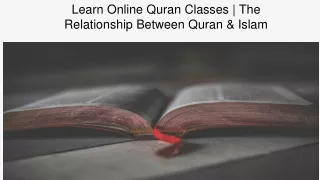 learn online quran classes the relationship