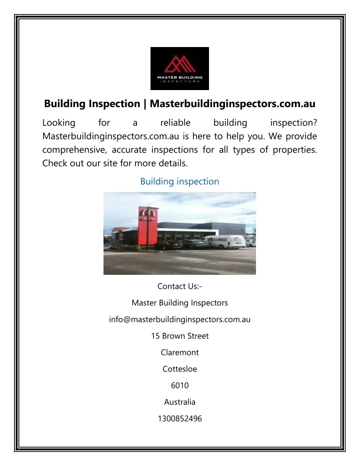 building inspection masterbuildinginspectors