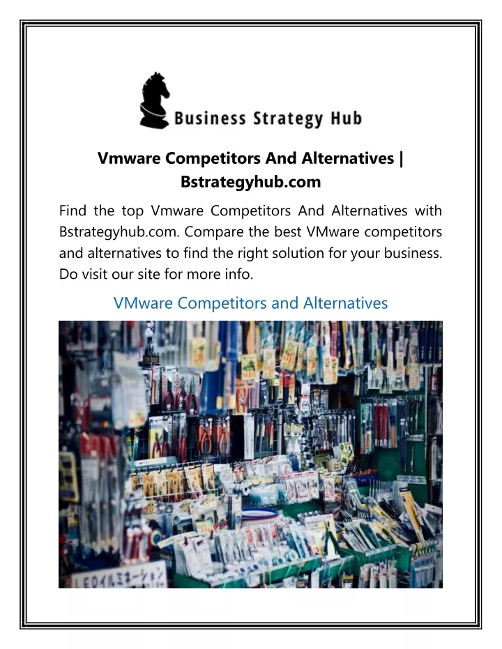 vmware competitors and alternatives bstrategyhub