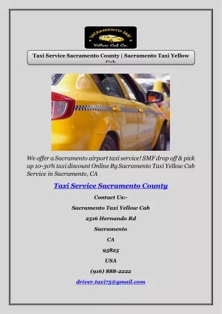 Taxi Service Sacramento County | Sacramento Taxi Yellow Cab