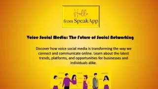 voice social media the future of social networking