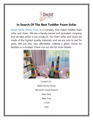 in search of the best toddler foam sofas