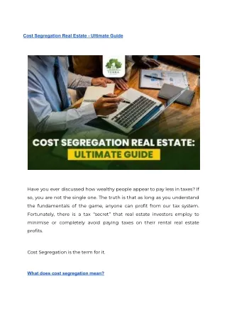 cost segregation real estate