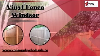 Great Quality Vinyl Fence in Windsor - CAN Supply Wholesale