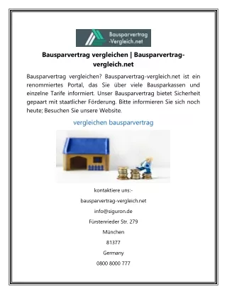 bausparvertrag vergleichen bausparvertrag