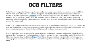 Ocb filters