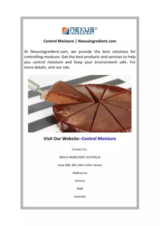 control moisture nexusingredient com
