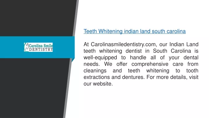 teeth whitening indian land south carolina