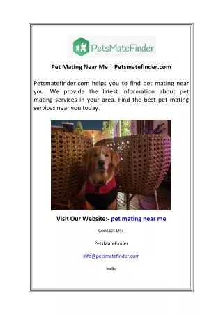 Pet Mating Near Me  Petsmatefinder.com