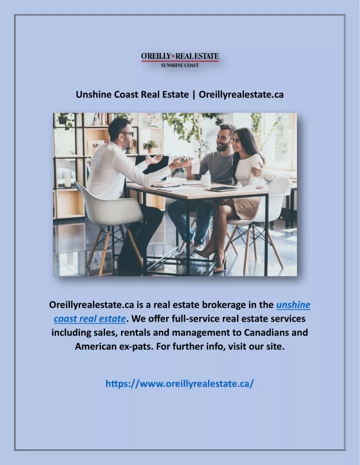 unshine coast real estate oreillyrealestate ca