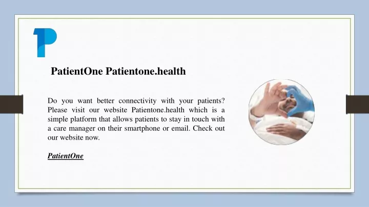 patientone patientone health