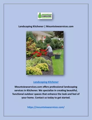 Landscaping Kitchener | Mountviewservices.com