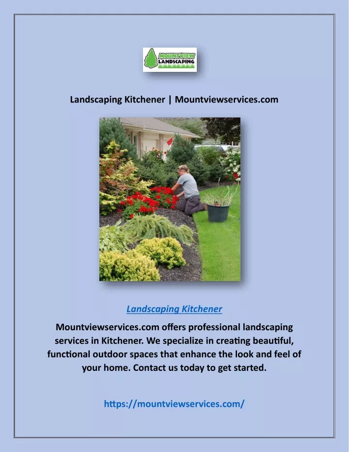 landscaping kitchener mountviewservices com