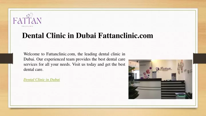 dental clinic in dubai fattanclinic com